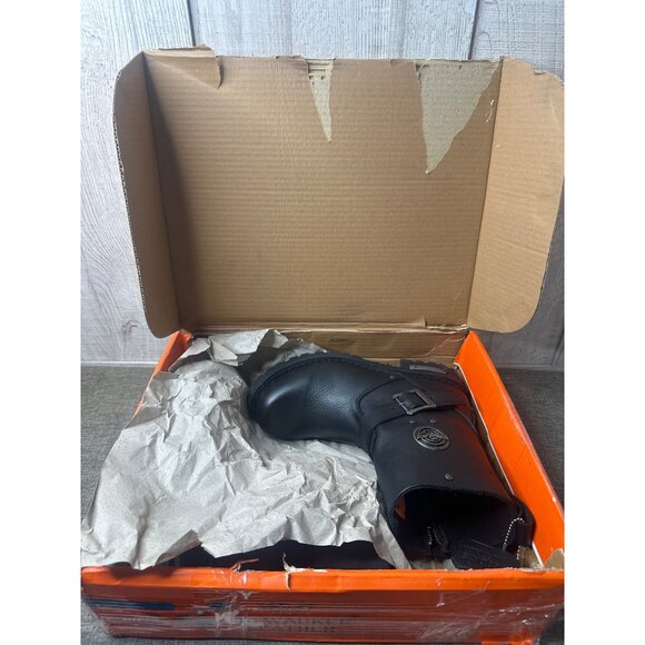 Milwaukee Leather Mens Black Biker Boots 8.5 EEEE Wide Genuine Leather - Picture 9 of 10